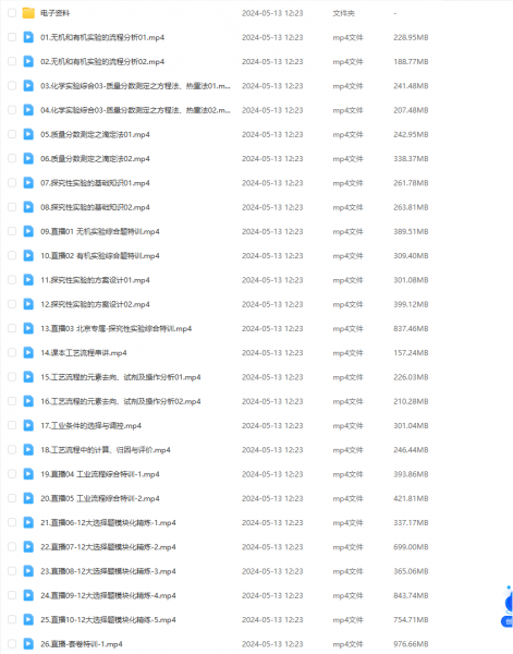 2024李政化学高三二轮春季班课