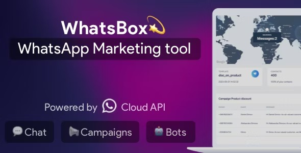 WhatsBox v3.0 – WhatsApp 营销 – 批量发送、聊天、机器人、SaaS