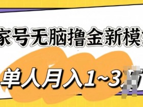 百家号无脑撸金新模式,傻瓜式操作,单人月入1-3k,团队放大收益无上限
