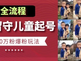 快手留守儿童博同情起号,7天10万粉爆粉玩法,全流程