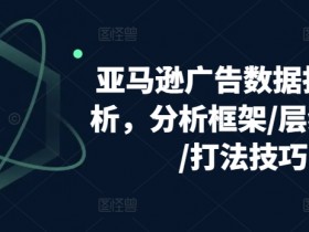 亚马逊广告数据拆解分析,分析框架/层级优化/打法技巧
