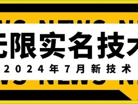 无限实名技术(2024年7月新技术),最新技术最新口子,外面收费888-3688的技术