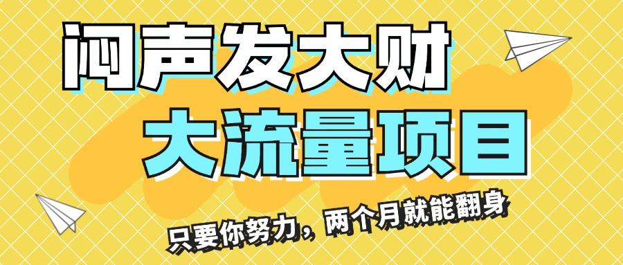(11688期)闷声发大财,大流量项目,月收益过3万,只要你努力,两个月就能翻身