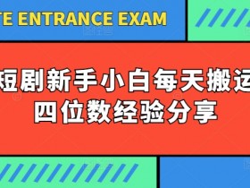 短剧新手小白每天搬运四位数经验分享