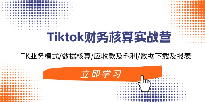 (11978期)Tiktok财务核算实战营:TK业务模式/数据核算/应收款及毛利/数据下载及报表