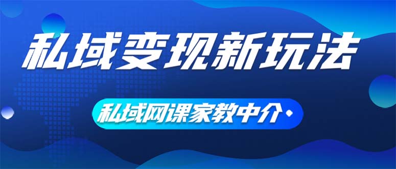(12089期)私域变现新玩法,网课家教中介,只做渠道和流量,让大学生给你打工、0…