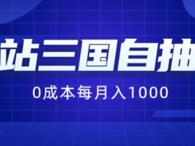 B站三国自抽号项目,0成本纯手动,每月稳赚1000【揭秘】