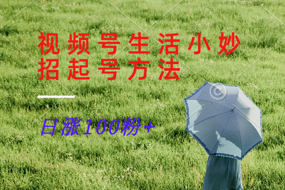 微信视频号生活小窍门共享跑道, 养号增粉新的方法,日涨100粉