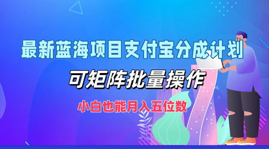 (12515期)最新蓝海项目支付宝分成计划,可矩阵批量操作,小白也能月入五位数
