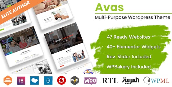 testedAvas MultiPurpose WordPress Theme 6.6.4.3
