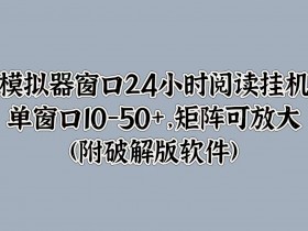 模拟器窗口24小时阅读挂JI,单窗口10-50+,矩阵可放大(附软件)