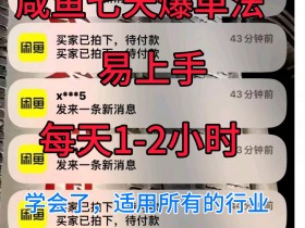 咸鱼七天爆单法,学会了适用所有的行业