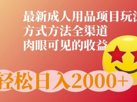 最新橙人用品项目玩法,全渠道肉眼可见的收益