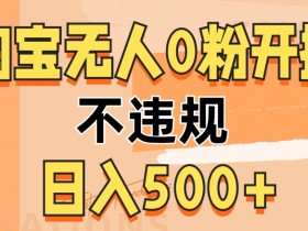 2024淘宝无人0粉公域开播,不违规,轻松日入5张