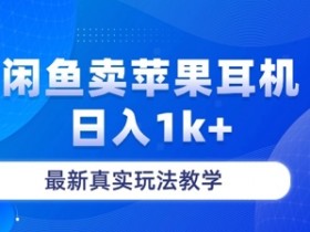 月收入纯利润2-3w+闲鱼卖苹果耳机,保姆级教程