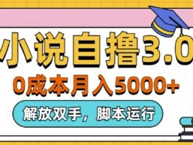 小说自撸3.0,解放双手,不浪费时间,适合大众