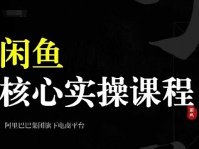2024闲鱼核心实操课程,从养号、选品、发布、销售,教你做一个出单的闲鱼号