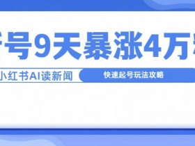 一分钟读新闻联播,9天爆涨4万粉,快速起号玩法攻略