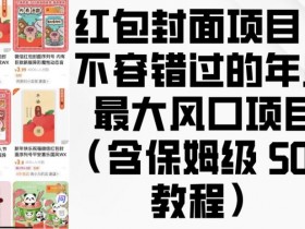 红包封面项目:不容错过的年底最大风口项目(含保姆级 SOP 教程)