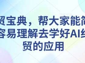 AI外贸宝典,帮大家能简单快速更容易理解去学好AI结合外贸的应用