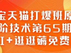 淘宝天猫打爆班原创高阶技术第65期,AI+逛逛薅免费流