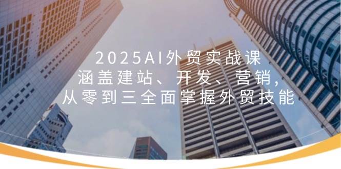 2025AI出口外贸实战演练课:包含建网站、开发设计、营销推广, 从零到三全面了解出口外贸专业技能