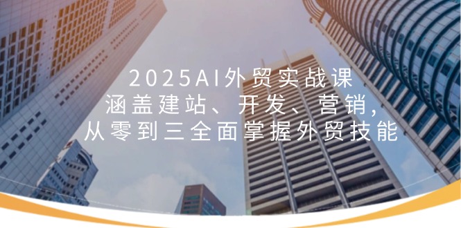 (14135期)2025AI出口外贸实战演练课:包含建网站、开发设计、营销推广, 从零到三全面了解出口外贸专业技能