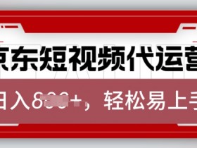 京东带货代运营,2025年翻身项目,只需上传视频,单月稳定变现8k【揭秘】