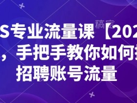 BOSS专业流量课【2025新课】,手把手教你如何提升招聘账号流量