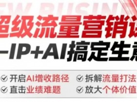 2025年超级流量营销课,IP+AI搞定生意,开启AI增收路径 直击业绩难题 拆解流量打法 放大个体价值