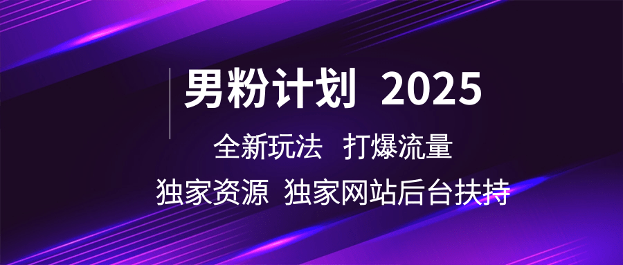 粉丝方案2025  全新玩法打穿总流量 独立网站 单独网络资源后台管理帮扶