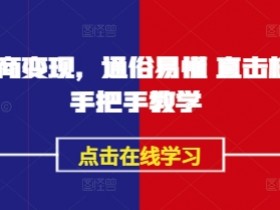 AI播商变现,通俗易懂 直击核心 手把手教学