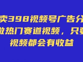 外面卖598视频号广告分成计划,不直播 不卖货 不露脸,只要去发视频都会有收益