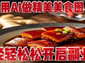 用AI做精美美食图,无需专业设备拍摄,轻轻松松开启副业