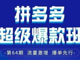 拼多多超级爆款班64期线下课资料3月28-29号pdf和思维导图