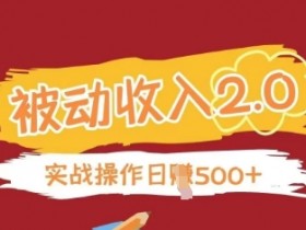 被动收入项目2.0,正规项目,无需引流,简单易懂,被动收益