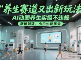 养生赛道又出新玩法,AI动画养生实操不违规,涨粉贼猛,小白也能学会