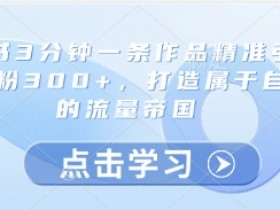 小红书3分钟一条作品精准引流创业粉300+,打造属于自己的流量帝国
