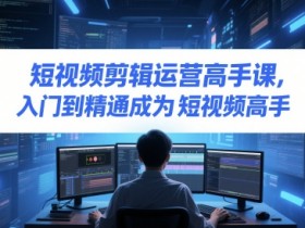 短视频剪辑运营高手课,入门到精通成为短视频高手