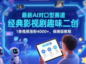 最新AI对口型赛道,经典影视剧趣味二创,1条视频涨粉4000+,保姆级教程