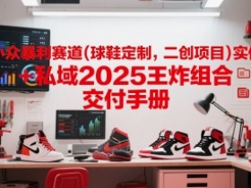 小众暴利赛道(球鞋定制,二创项目)实体+私域2025王炸组合  交付手册