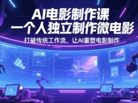 AI电影制作课,一个人独立制作微电影,打破传统工作流,让AI重塑电影制作