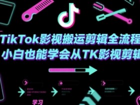TikTok影视搬运剪辑全流程,小白也能学会从TK影视剪辑