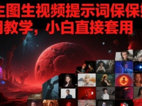AI生图生视频提示词保姆式使用教学,小白直接套用