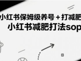 小红书保姆级养号+打减肥粉,小红书减肥打法sop