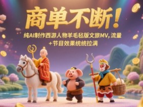 商单不断!纯AI制作西游人物羊毛毡版文旅MV,流量+节目效果统统拉满