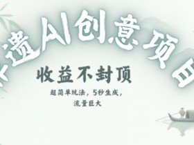 创意热门赛道,纯AI制作非遗书签,收益不封顶