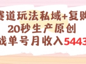 养生赛道玩法私域+复购类型,20秒生产原创实战单号月收入5k+