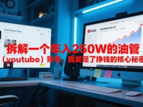 付费文章:拆解一个年入250W的油管(youtube)账号,我发现了挣钱的核心秘密