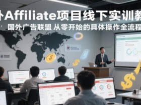 国外Affiliate项目线下实训教程,国外广告联盟从零开始的具体操作全流程